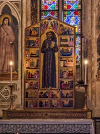 Chapelle Bardi fresques de Giotto di Bondone église Santa Croce à Florence en Italie