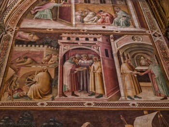 Chapelle Castellani fresques d'Agnolo Gaddi église Santa Croce à Florence en Italie