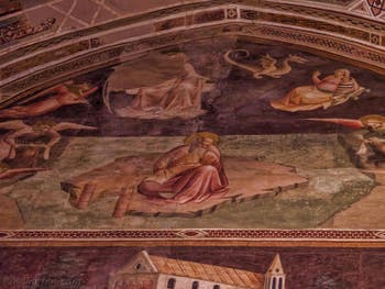 Chapelle Castellani fresques d'Agnolo Gaddi église Santa Croce à Florence en Italie