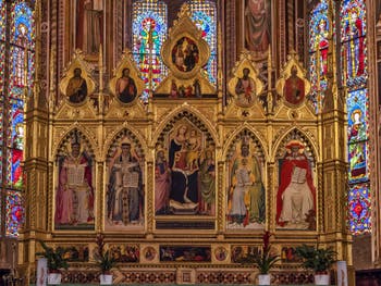Autel du chœur de Santa Croce à Florence en Italie