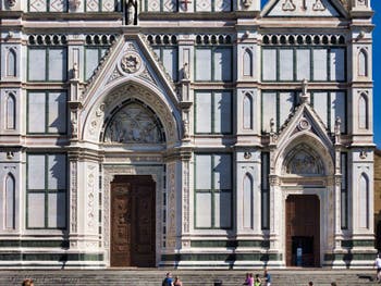 Extérieur de l'église Santa Croce à Florence en Italie