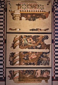 Fresques d'Orcagna Triomphe de la mort et l'enfer dans le réfectoire de l'église de Santa Croce à Florence en Italie
