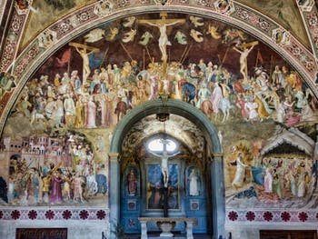 Fresques de la chapelle des Espagnols de la basilique église de Santa Maria Novella à Florence en Italie