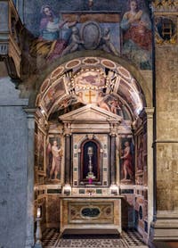 Fresques Passignano, 1593-1594, Chapelle des Reliques de saint Jean Gualbert, Basilique Santa Trinita à Florence en Italie