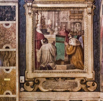 Fresques Passignano, 1593-1594, Chapelle des Reliques de saint Jean Gualbert, Basilique Santa Trinita à Florence en Italie