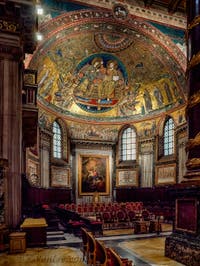 Couronnement de la Vierge, mosaïque de l'abside de la basilique Sainte Marie Majeure à Rome en Italie