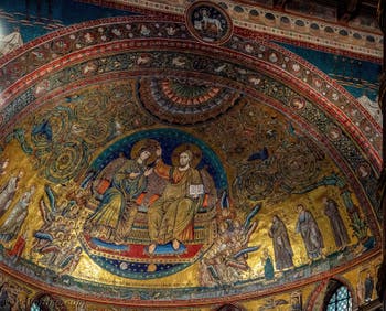 Mosaïques de l'abside de la basilique Sainte Marie Majeure à Rome en Italie