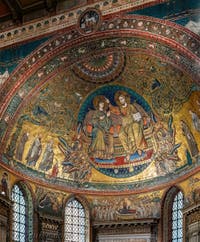 Couronnement de la Vierge, mosaïque de l'abside de la basilique Sainte Marie Majeure à Rome en Italie