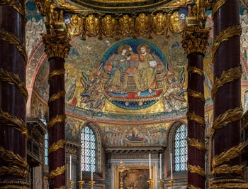 Couronnement de la Vierge, mosaïque de l'abside de la basilique Sainte Marie Majeure à Rome en Italie