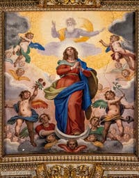 Fresques du baptistere de la Basilique Sainte Marie Majeure à Rome