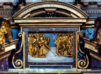 Bas-relief du Miracle de la Neige, dans la chapelle Paolina de la Basilique Sainte Marie Majeure à Rome