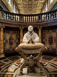La crypte de la confession de la Basilique Sainte Marie Majeure à Rome