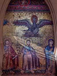 Mosaïques de Filippo Rusti, saint Jacques, saint Paul et la Vierge, loge des bénédictions de la Basilique Sainte Marie Majeure