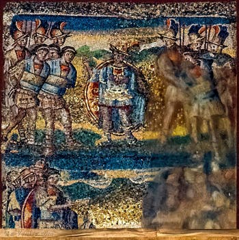 Josué punit les rois des Amorrhites après leur capture, Mosaïques côté latéral droite dans la Basilique Sainte Marie Majeure à Rome