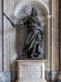 Le Bernin, Philippe IV roi d'Espagne sous le portique de la Basilique Sainte Marie Majeure à Rome