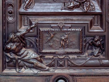 La porte en bronze du portique de la Basilique Sainte Marie Majeure à Rome
