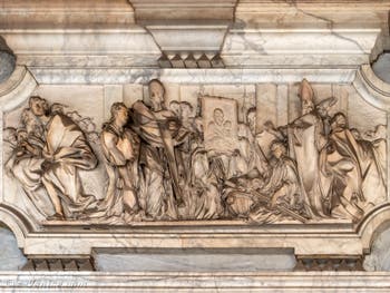 Pietro Bracci, Le pape Hilaire tient un concile dans la Basilique, portique de Sainte Marie Majeure à Rome
