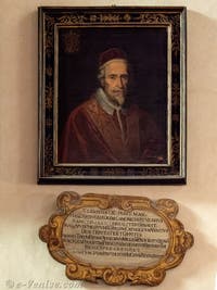 Portrait du pape Clément IX, salle des papes de la Basilique Sainte Marie Majeure à Rome