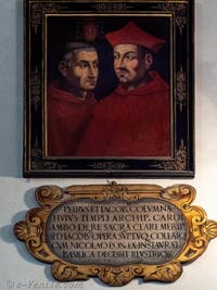 Portrait des cardinaux Pietro et Jacob Colonna, salle des papes de la Basilique Sainte Marie Majeure à Rome