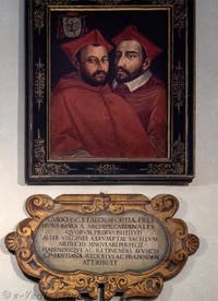 Portrait des cardinaux Guido et Alexandro Sforza, salle des papes de la Basilique Sainte Marie Majeure à Rome