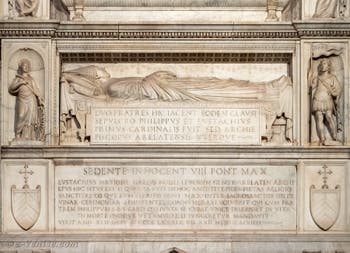 Tombes et monuments funéraires dans la Basilique Sainte Marie Majeure à Rome
