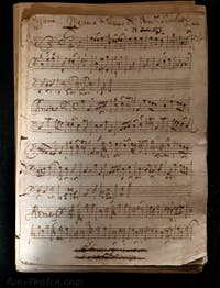 Manuscrit de la messe La Stella, de Domenico Scarlatti, Musée de la Basilique Sainte Marie Majeure à Rome