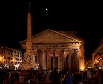 Extérieur du Panthéon à Rome en Italie