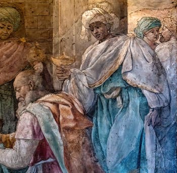 Francesco Cozza, Adoration des Mages, première chapelle du Panthéon à Rome en Italie