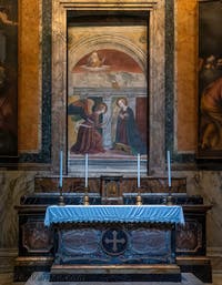 Melazzo da Forli, Annonciation, septième chapelle du Panthéon à Rome en Italie