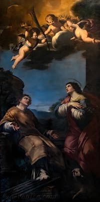 Clemente Maioli, Saint Laurent et Sainte Agnès, septième chapelle du Panthéon à Rome en Italie