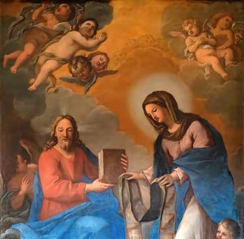 La Vierge Marie et Saint Nicolas de Bari, huitième édicule du Panthéon à Rome en Italie