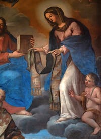 La Vierge Marie et Saint Nicolas de Bari, huitième édicule du Panthéon à Rome en Italie