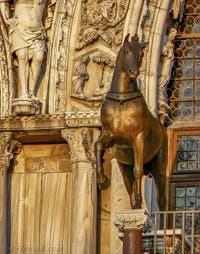 Die Pferde der Quadriga des Heiligen Markus von Lysippos von Sikyon, Markusdom in Venedig