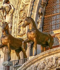 Die Pferdequadriga des Markusdoms in Venedig von Lysippos von Sikyon, 4.-3. Jahrhundert v. Chr.