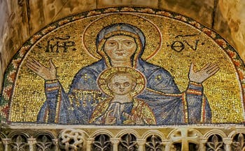 Madonna mit Kind, Mosaik aus dem Markusdom in Venedig