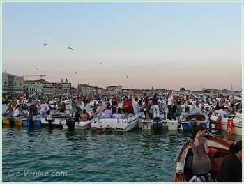 Fête du Redentore à Venise - Le Bassin de Saint-Marc devant la Riva degli Schiavoni