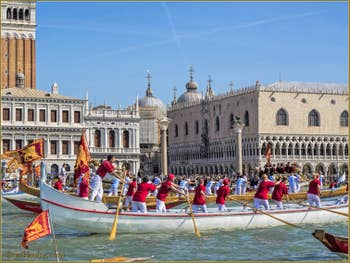 La fête de la Sensa à Venise, devant le Campanile de Saint-Marc et le palais des Doges