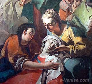Giambattista Tiepolo - Crucifixion détail, la Vierge évanouie
