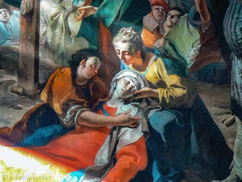 Giambattista Tiepolo - Crucifixion détail, la Vierge évanouie, église San Martino Vescovo sur l'île de Burano à Venise