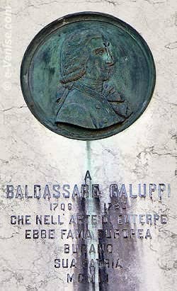 Baldassare Galuppi, sur la place du même nom à Burano