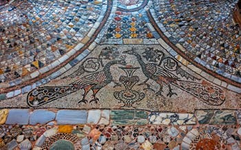 Mosaik der Basilika Santi Maria e Donato, St. Donatus, aus dem 12. Jahrhundert, auf der Insel Murano in Venedig