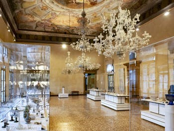 Le musée du verre de Murano, Palais Giustinian sur l'île de Murano à Venise