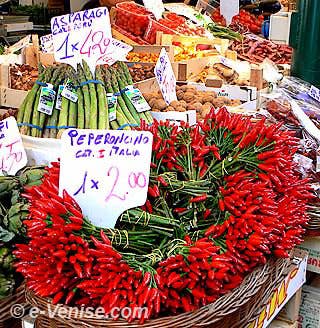 Les couleurs incandescentes du marché de l'Erbaria
