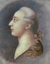 Portrait of Giacomo Casanova, a pastel painted by his brother Francesco Casanova in 1750-55