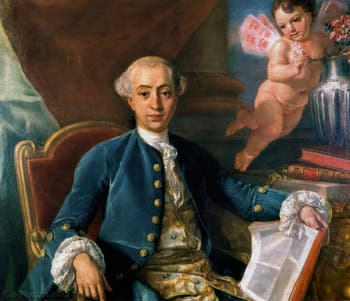 Portrait of Giacomo Casanova by Raphaël Mengs in 1760