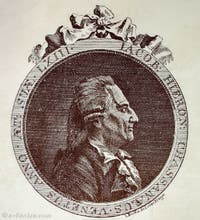 Portrait of Giacomo Casanova aged by Johann Berka in 1788