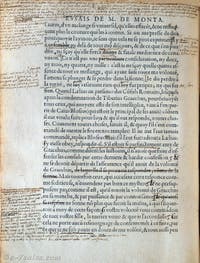 Edition des Essais, annotée de la main de Michel de Montaigne