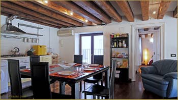 La cuisine - salle à manger du Palazzo Andrea Vendramin