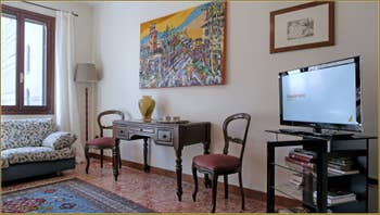 Le Salon de l'appartement Santuzza, dans le Sestier du Castello à Venise.