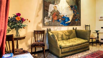 Le Salon de l'appartement Furatola Aponal à Venise